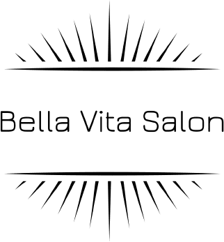 A green background with the words " bella vita salon ".